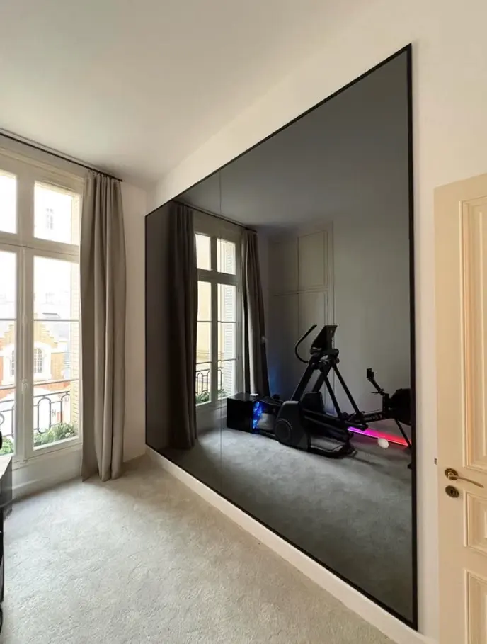 pose de miroirs - salle de sport - miroiterie perucca - paris