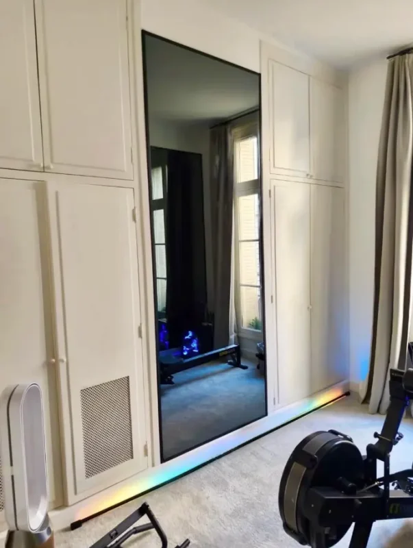 pose de miroirs - salle de sport - miroiterie perucca - paris